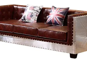 Vintage - Modern Fusion Leather Sofa