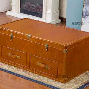 Elegant Leather Storage Unit