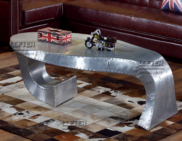 Industrial - Chic Metallic Coffee Table