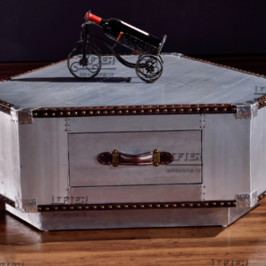 Retro - inspired Hexagonal Metal Cabinet